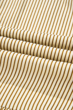 Stripe Collared Cuff Long Sleeve Mini Dress