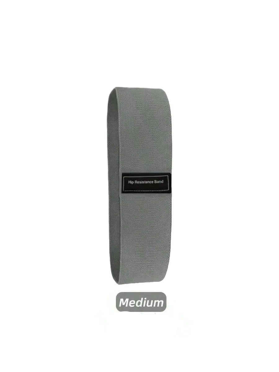 Gray fabric resistance bands for glutes, medium strength for effective workouts