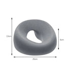 Gray face down pillow for massage with ergonomic design and comfort