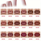 Velvet matte lip liner set in various shades for perfect lip definition