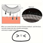 Facial hair removal tool, silver metal, for smooth and bright skin