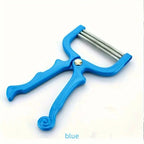 Blue facial hair removal tool, plastic, designed for easy hair removal