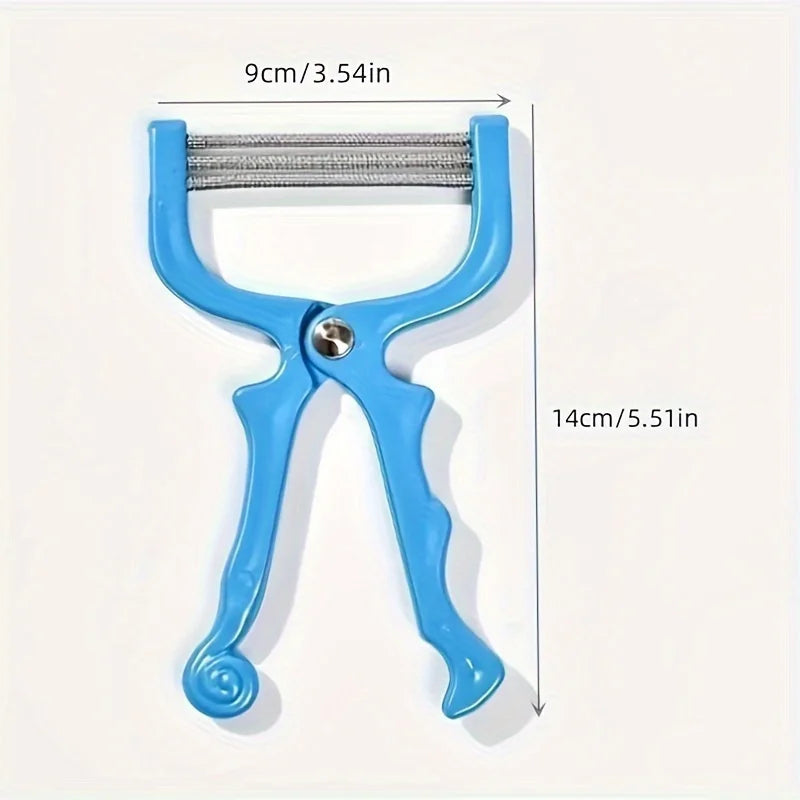 Blue facial hair removal tool for easy and effective grooming