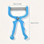 Blue facial hair removal tool for easy and effective grooming