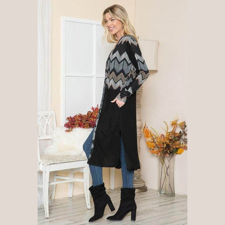 Mixed Tribal Maxi Cardigan Sweater - VacationGrabs
