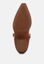 Fallon Faux Leather Patchwork Cowboy Boots
