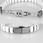 Elegant white fashion bracelet for women stylish with modern clasp and sleek design