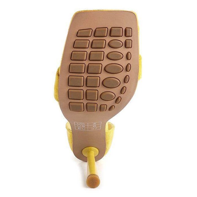 Rag Company fashion chain strap heels with a stylish yellow design and comfortable sole