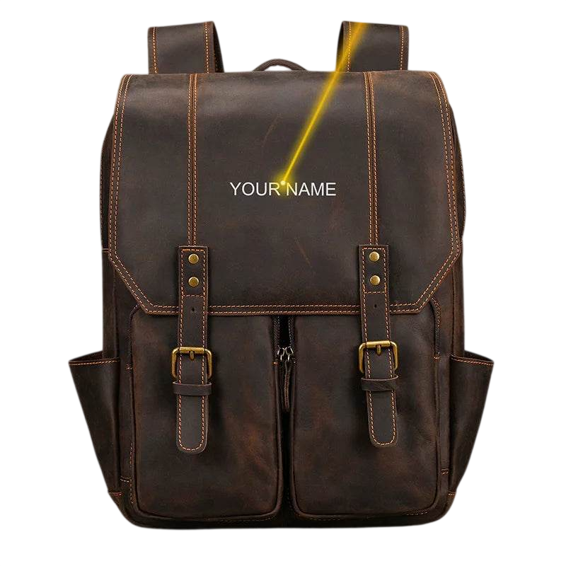 Fashion Crocodile Leather Men’s Backpack Casual Travel Bag