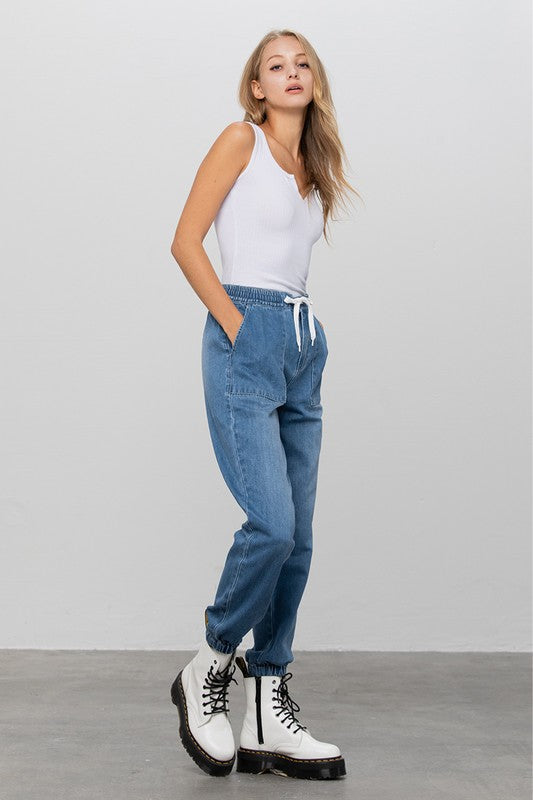 Insane Gene Women's Jeans with Adjustable Waist and Soft Denim, travel worthy for your next vacation