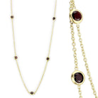 Elegant VacationGrabs garnet CZ fashion necklace with delicate chain and sparkling accents