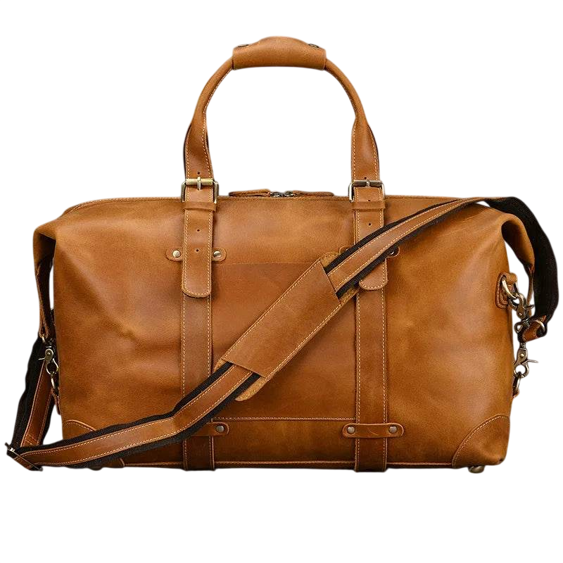 Fashion Leather Men’s Travel Duffle Bag Weekender