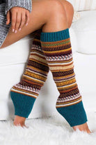 Colorful Aili's Corner fashion legwarmers with a striped design for stylish warmth
