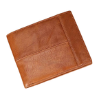 Men's Leather Business Wallet Thin Purse with Coin Pocket