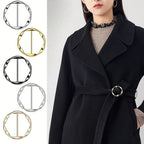 Fashion metal clothing ring buckle in gold, silver, and black options