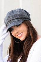 Stylish gray fashion newsboy hats for women, perfect for casual outings and trendy looks