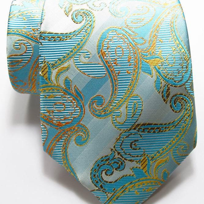 Men's Accessories - Ties Fashion Paisley Floral Tie Mens 9Cm Silk Necktie Set