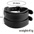 Black leather fashion punk rivet bracelets with adjustable strap for a stylish look