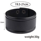 Black fashion punk rivet bracelets for men, adjustable from 19.5 to 21cm for a stylish fit