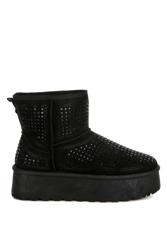 Rag Company Women's Ankle Boots in Black with Perforated Design, a perfect fashion statement boots for vacation