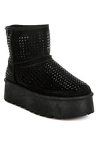 Rag Company women's ankle boots in black with perforated design, perfect fashion statement boots for vacation
