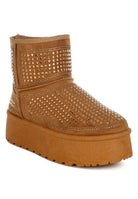 Rag Company Women's Ankle Boots in Tan with Studded Design, perfect fashion statement boots for vacation