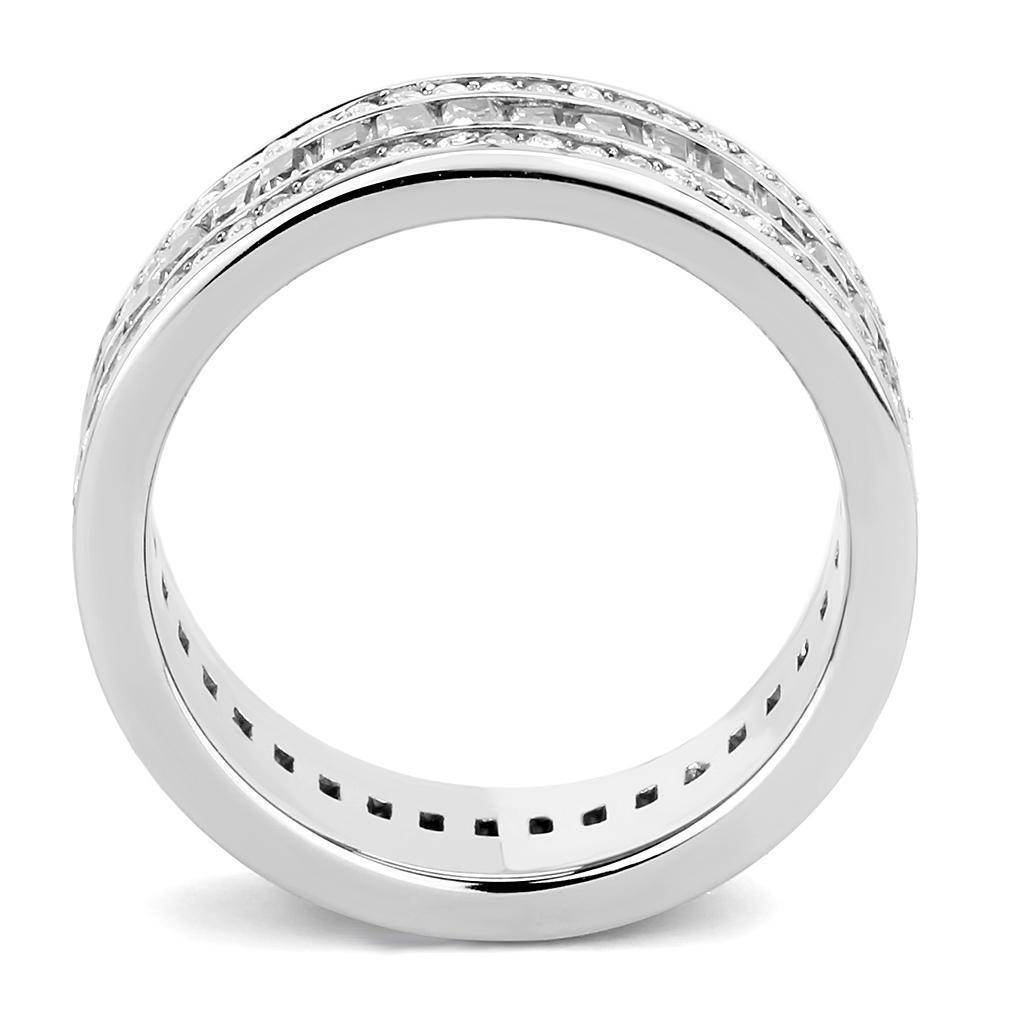 Sleek silver fashion statement rings for women with shimmering crystal accents for elegant style
