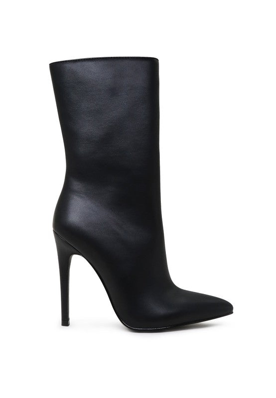 Rag Company black fashion stiletto boots for women with sleek design and high heels