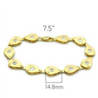 Elegant gold bracelet with gemstone accents, perfect fashion vacation jewelry for women