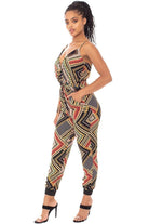 Colorful patterned Women's Jumpsuit from VacationGrabs, perfect as a vacation jumpsuit outfit