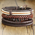 Set of stylish brown wristbands from VacationGrabs, ideal fashionable mens accessories for any outfit