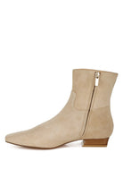 Rag Company Beige Ankle Boots with Side Zipper - Stylish and perfect as fashionable vacation boots