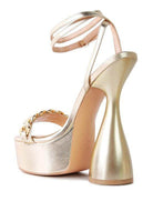 Rag Company fashionable vacation sandals with a metallic finish and stylish strap design