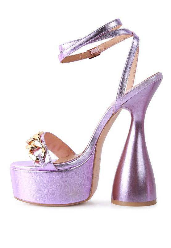 Stylish Rag Company women's fashionable vacation sandals with a chic heel and ankle strap