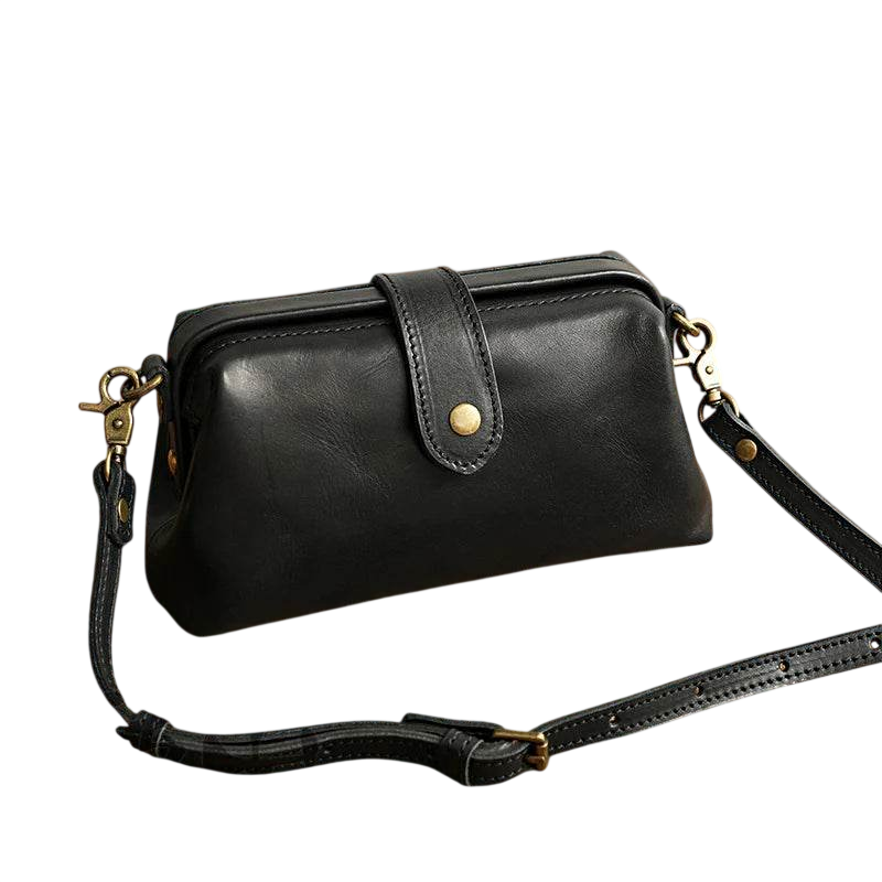 Petit sac bandoulière tendance en cuir véritable pour femme