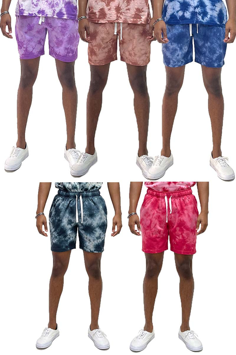 Splatter Tie Dye Cotton Shorts – Elastic Waist