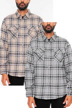 Men's Brushed Flannel Shirt – Cotton Blend