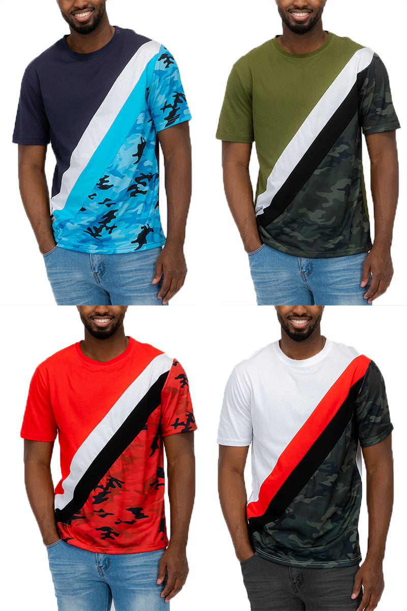 Slade Camo Color Block T-Shirt – Regular Fit