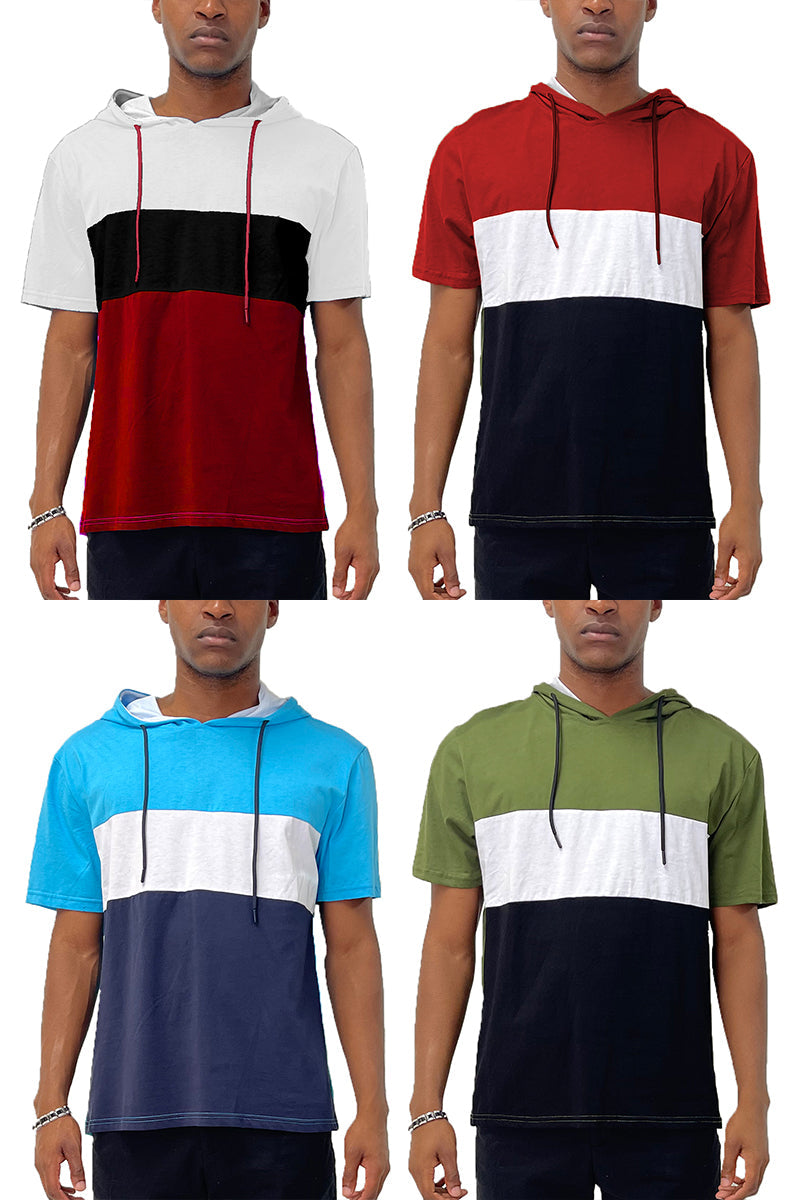 Hooded Cotton Tee with Drawstring – Regular Fit