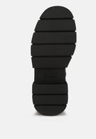 Sole of London Rag International faux leather platform knee boots showcasing a sturdy tread design