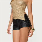 Women's faux leather short shorts for a stylish night out
