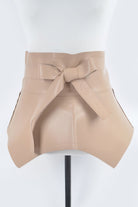 VacationGrabs faux leather skirt belt featuring a stylish bow design and flattering cut