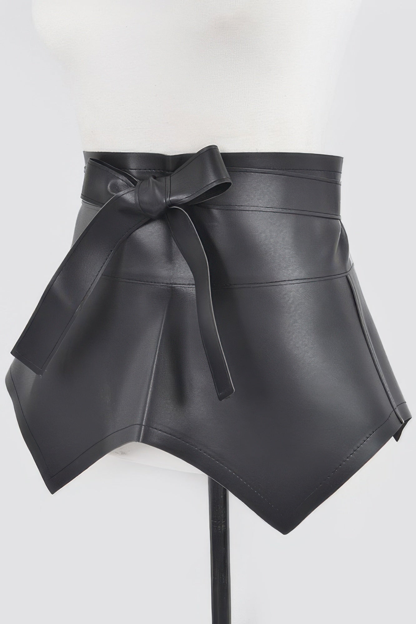 VacationGrabs faux leather skirt belt with a stylish tie detail for a chic look