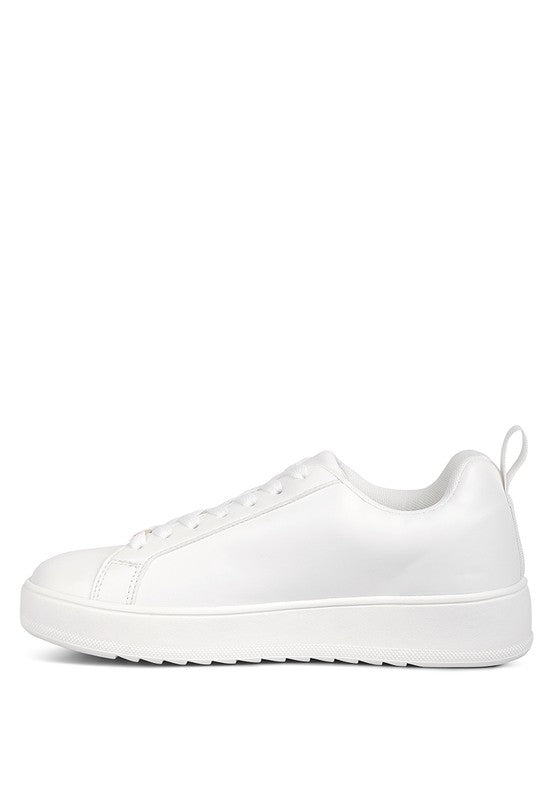 women's faux leather white sneakers for casual everyday wear