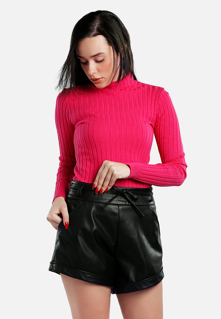 Faux Leather Shorts