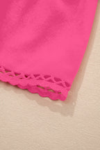Plus Size Boho Frilled Elastic Waist Shorts