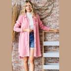 Veveret Button-Up Shirt Dress - VacationGrabs
