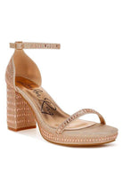 Ronan Rhinestones Embellished Block Sandals - VacationGrabs