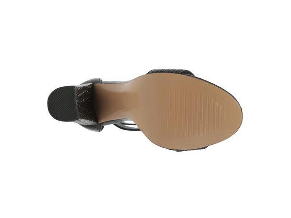 Women's Shoes - Sandals Felicity Zip Up Croc Textured Sandals