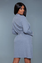 VacationGrabs blue female bathrobe, soft fabric for lounging